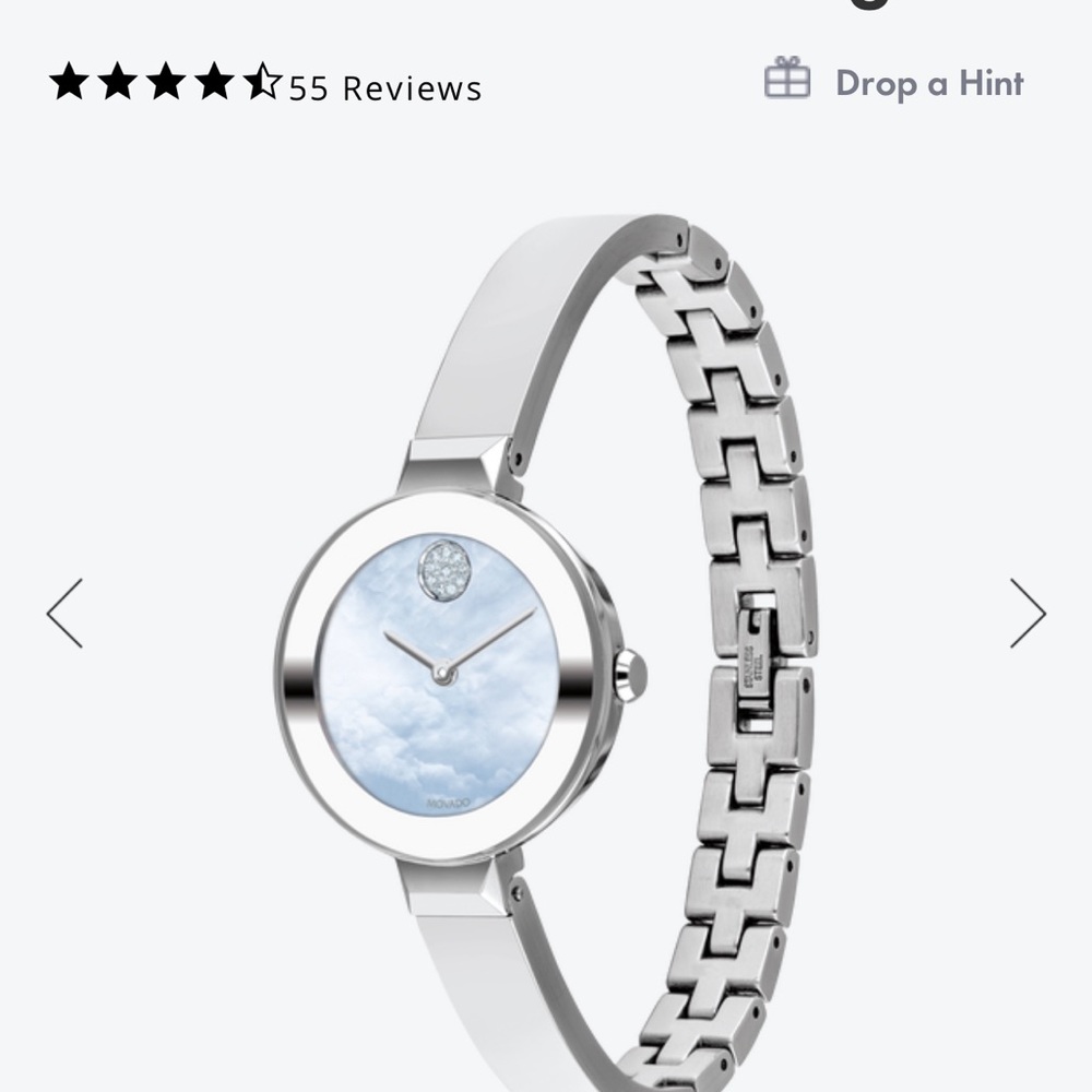 Ladies Movado bracelet watch. New never worn